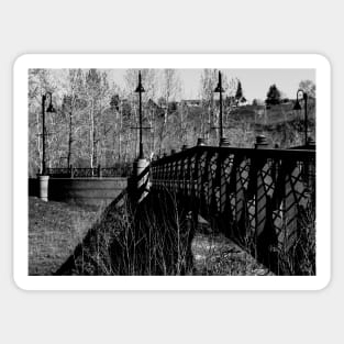 Bridge in Black and White Sticker